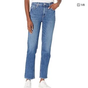 PAIGE Women's Stella Crop Straight Leg High Rise Sz 32 26" Inseam preppy